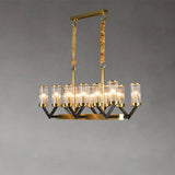 Aurora Chandelier Installed Above Dining Table