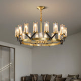 Aurora Chandelier with Graceful Arms and Ambient Light