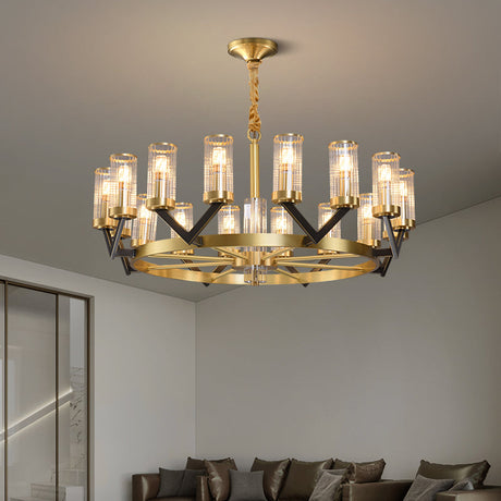 Aurora Chandelier with Graceful Arms and Ambient Light