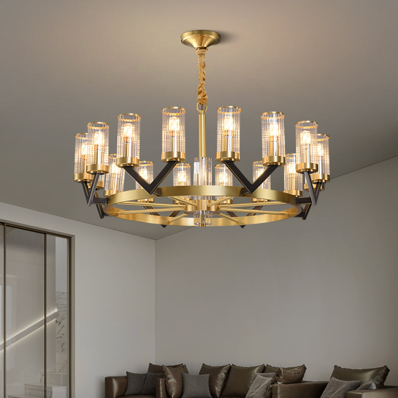 Aurora Chandelier with Graceful Arms and Ambient Light