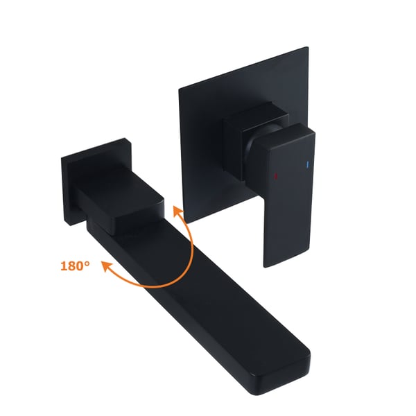 Wall mounted bathroom faucet - brushed gold finish