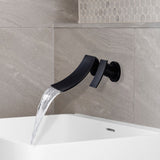 Wall mounted waterfall faucet for small bathroom spaces
