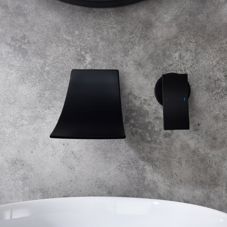 Wall mounted waterfall faucet for modern bathroom decor