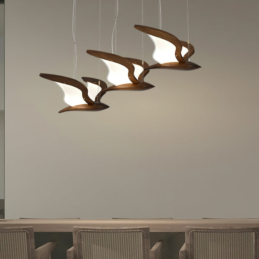 Chandelier Installed for Warm Living Room Ambiance