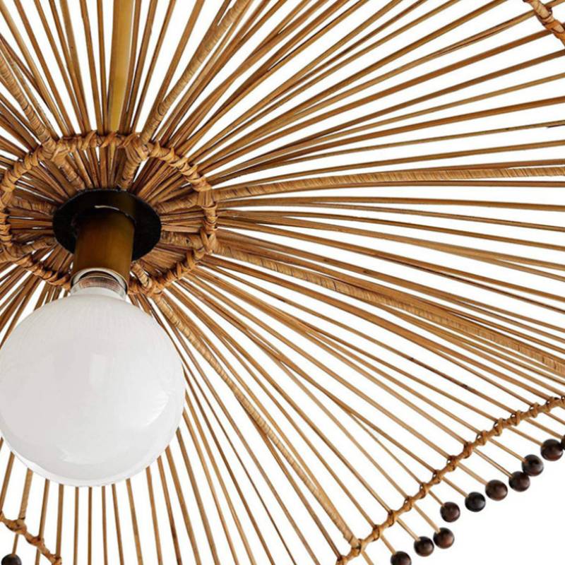 Woven Rattan Pendant Lamp for Hotel Interiors