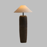 Rustic floor lamp warm glow