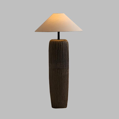 Rustic floor lamp warm glow