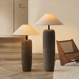 Rustic reclaimed wood floor lamp distressed finish