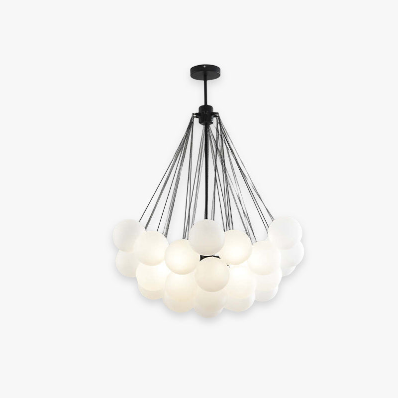 Glass and metal pendant light for modern living room