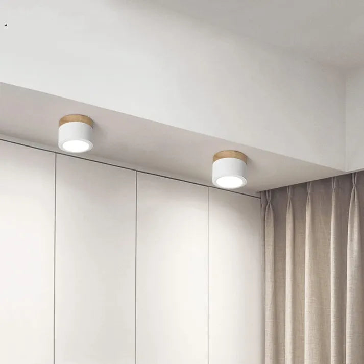 Cylindra Ceiling Light Alternate Angle - OroDwell