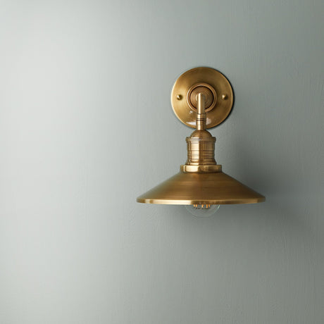 Lyra Wall Lamp Cone Shade Installed on Wall