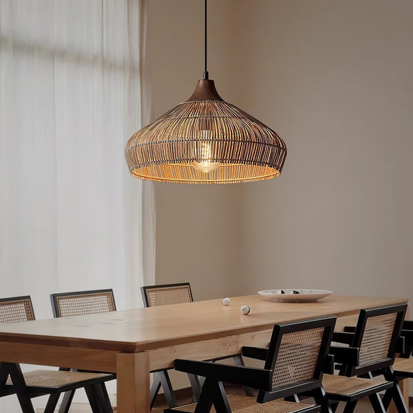 Rattan Pendant Light Handwoven for Warmth