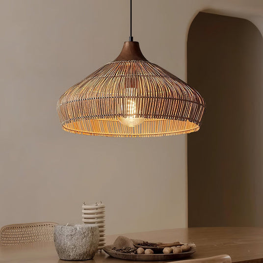 Hanging Lamp – Woven Texture for Bohemian Decor