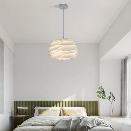 Lunara Ceiling Light Delicate Glass Petal Detail - OpalDwell