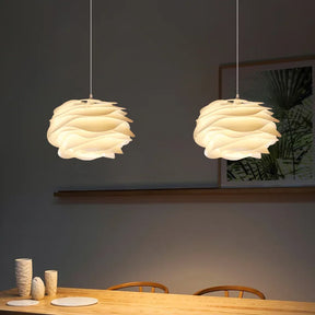 Glass ceiling light with floral rosary-inspired design for living room
