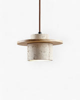 Terryn Pendant Light travertine stone texture - OpalDwell