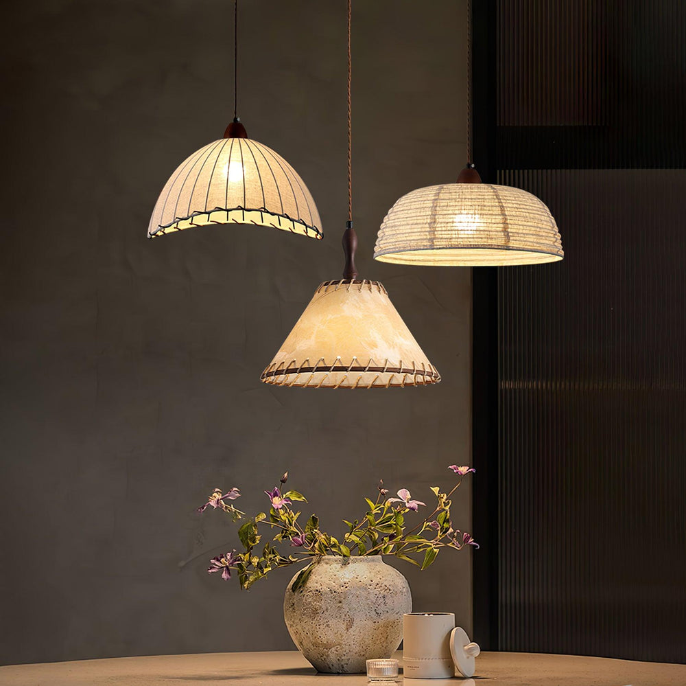 Rustic Wood Pendant Light – Hero View - OroDwell