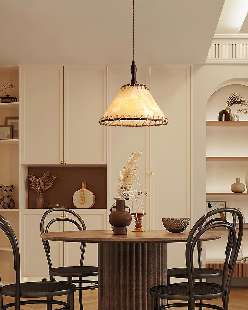 Warm Soothing Glow Wood Pendant Light - OroDwell