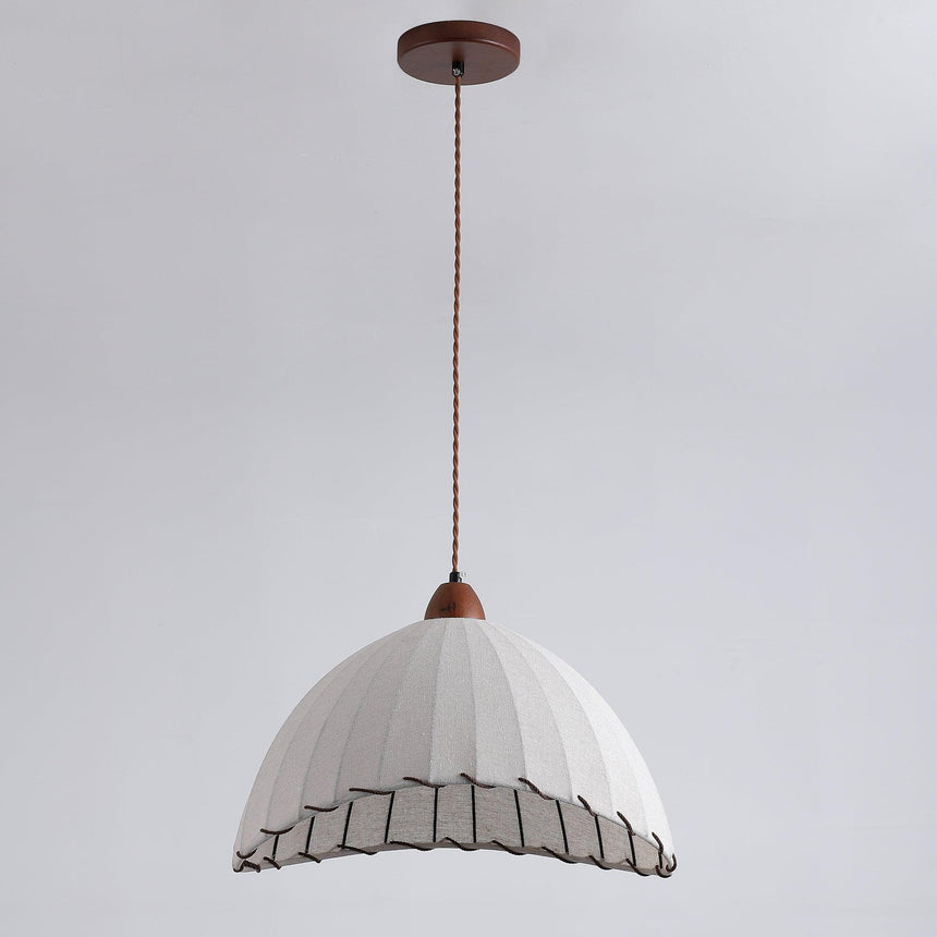 Wood Pendant Light Shade Close-Up - OroDwell