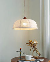 Wood Pendant Light Shade Close-Up - OroDwell