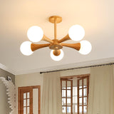 Wood Pendant Light Natural Elegance Close-Up Detail - OpalDwell