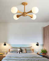 Wood Pendant Light Living Room Ceiling Accent View - OpalDwell