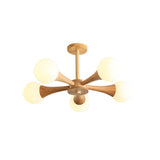 Wood Pendant Light E26 E27 Fitting Close-Up View - OpalDwell