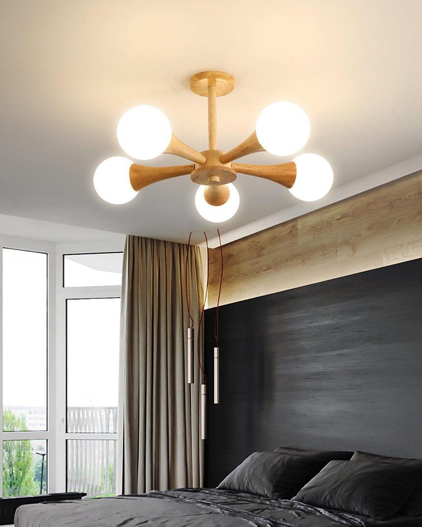 Wood Pendant Light Multiple Unit Grouping Design - OpalDwell