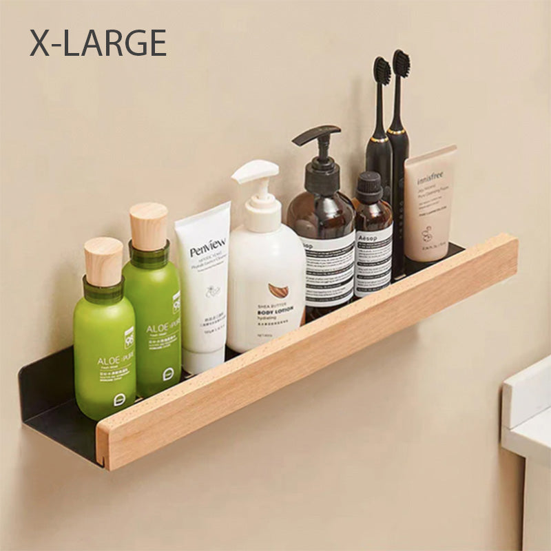 Bathroom wall shelf with easy installation design