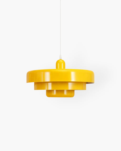 Solara Retro Orange Pendant Light iron and aluminum construction - OpalDwell