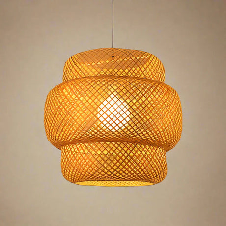 rattan ceiling light for nature-inspired decor