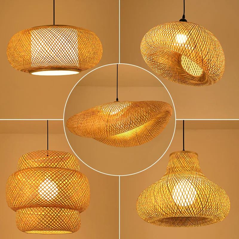 rattan pendant light size comparison