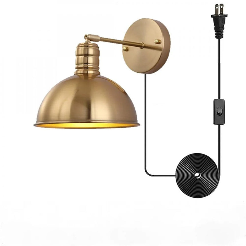 Brass Wall Lamp for Hallway Task Lighting