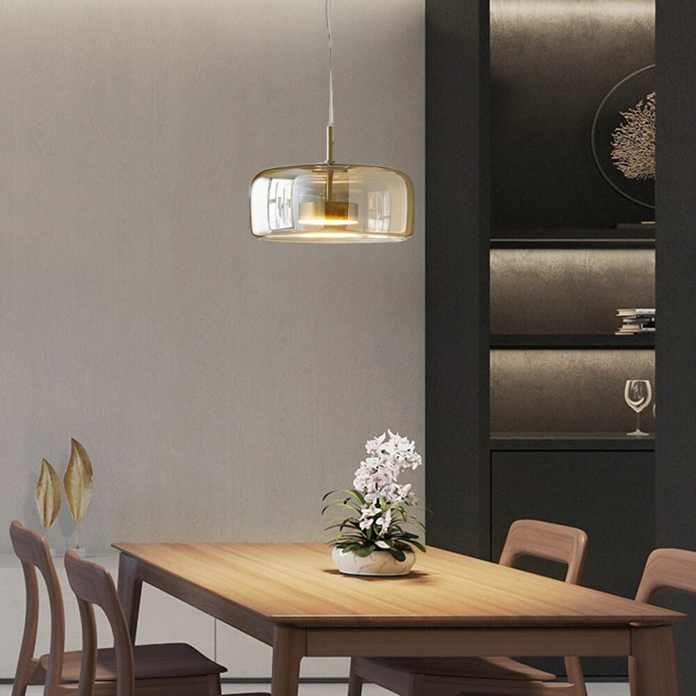 Retro Pendant Lamp with Cozy Amber Glow