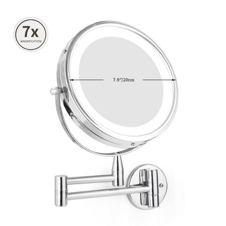 adjustable LED mirror for beauty routines
