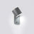The gray version tilted down, the round plate and push button clearly visible