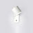 The white version seen at an angle, the head turned away from the wall plate