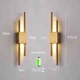 Staggered Metal Rod Wall Light Design