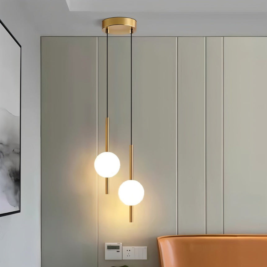 Glass Pendant Light Adjustable LED Design