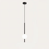 Glass pendant lamp cord and canopy detail