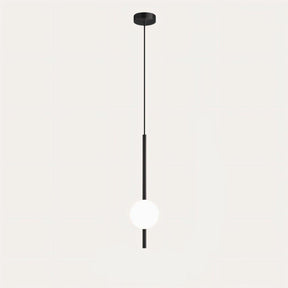 Glass pendant lamp cord and canopy detail