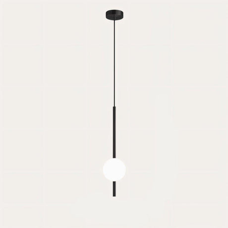 Glass pendant lamp cord and canopy detail