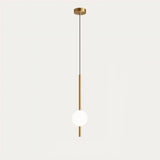 Glass pendant light warm cozy glow scene