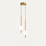 Glass pendant light Nordic style close-up view