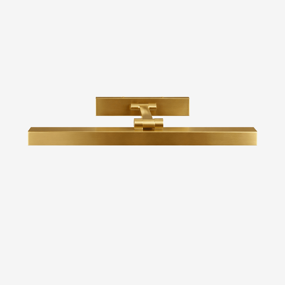 Flat brass bar carried on a short pivot below a plain wall plate