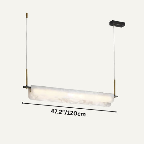 Dimension drawing of the single bar at 47.2 inches long, the longer of the two
