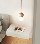Stone Pendant Light with Adjustable Cord Design