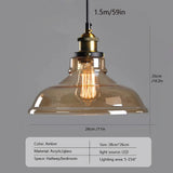 Retro Glass Pendant Light for Dining Room