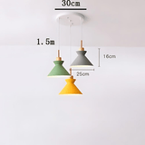 Brinley Metal Pendant Light close-up – square painted design | OroDwell