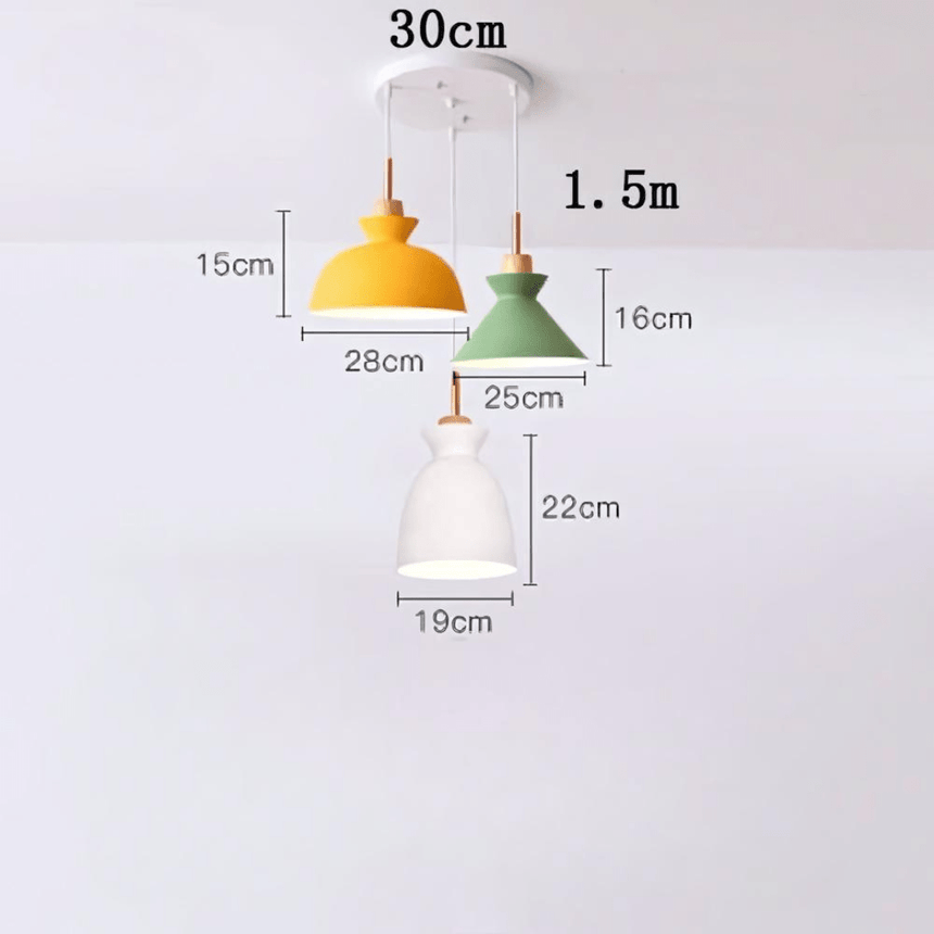 Brinley Metal Pendant Light – square painted design for living room and dining room – view 25 | OroDwell